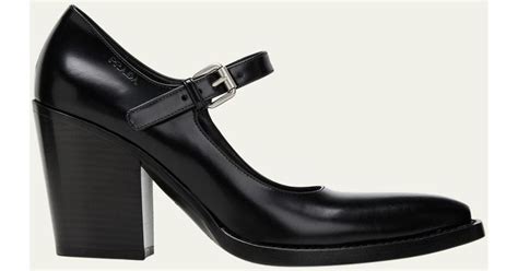 prada platform mary janes|Black Nappa Leather Mary Jane Pumps .